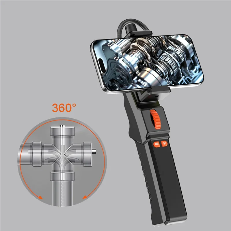 Z01 USB Endoscope with 1m Cable 6.5mm Single Lens Dual Direction Borescope Camera for iOS Android Automotive Plumbing Pipe Detection