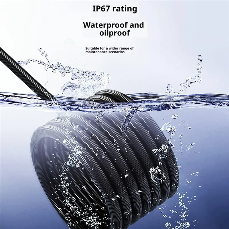 Z01 USB Endoscope with 1m Cable 6.5mm Single Lens Dual Direction Borescope Camera for iOS Android Automotive Plumbing Pipe Detection