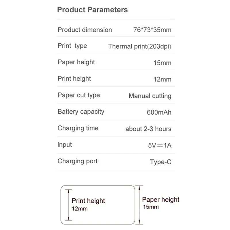 WP9539 AI Smart Thermal Label Printer Sprachsteuerung Tintenlos Tragbar 203 DPI - Haferfarbe