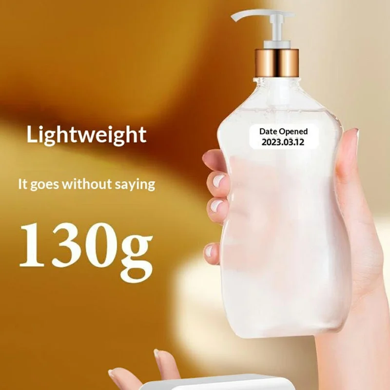 Impresora Térmica Mini WP9526 Sin Tinta, Impresora de Etiquetas Portátil con Bluetooth, 203dpi - Gris Blanco