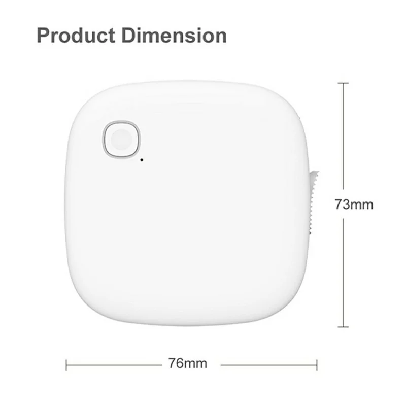 Impresora térmica de etiquetas mini WP9539 203 DPI con control por aplicación y Bluetooth, portátil para hogar y oficina, versión estándar - Blanco