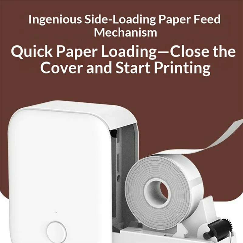 WP9525 Mini Thermal Label Printer 203DPI HD Bluetooth-compatible Portable Ink-Free Label Maker for Home Use - White
