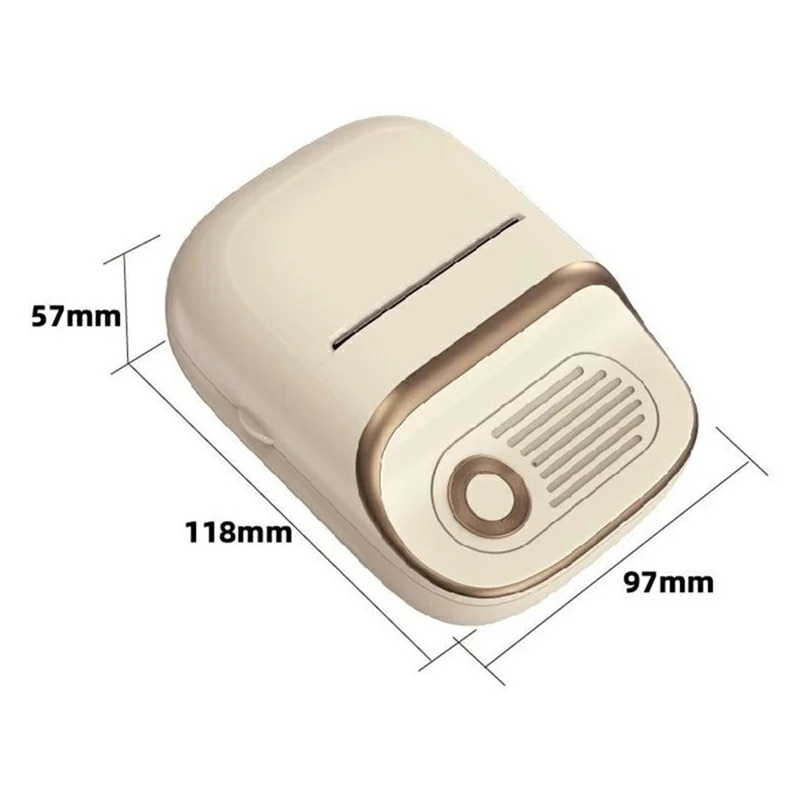 WP9530 Retro Bluetooth-compatible Thermal Label Printer 2000mAh Battery 203dpi HD Printing for Home Organization - Skin Color
