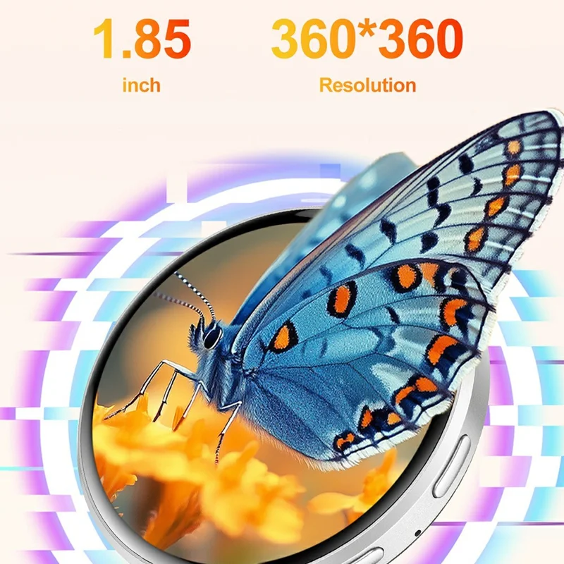 E05 1.85 inch Magnetic Smart Display Badge for Custom Photos, GIFs and Videos Bluetooth-compatible 6.0 - Orange