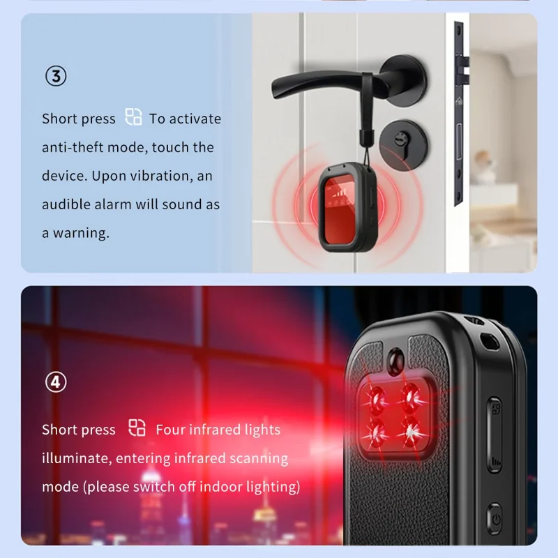 T05 Infrared Camera Detector 300mAh USB Type-C OLED Display Signal Scanner - Black