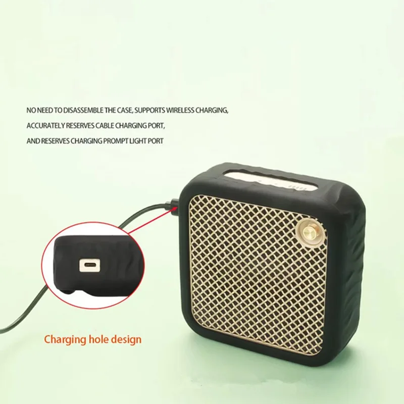 Capa de Silicone para Marshall Willen II, Capa Resistente a Arranhões, Capa Protetora para Altifalante - Preto