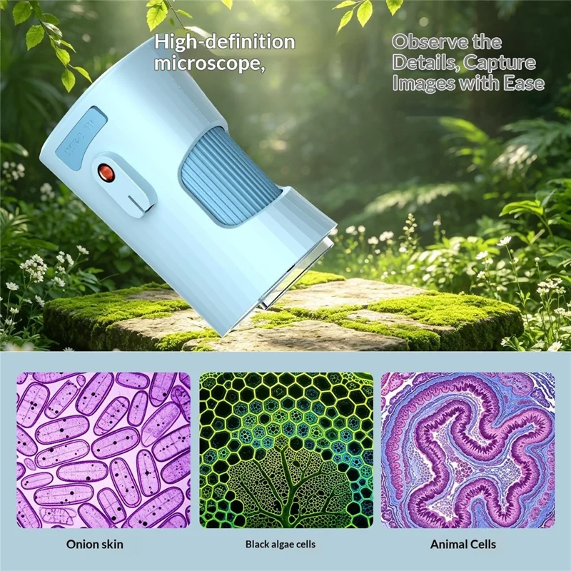 XV80 2.0 inch Digital Microscope Telescope 1000x Zoom Photo Video Device for Kids - Blue