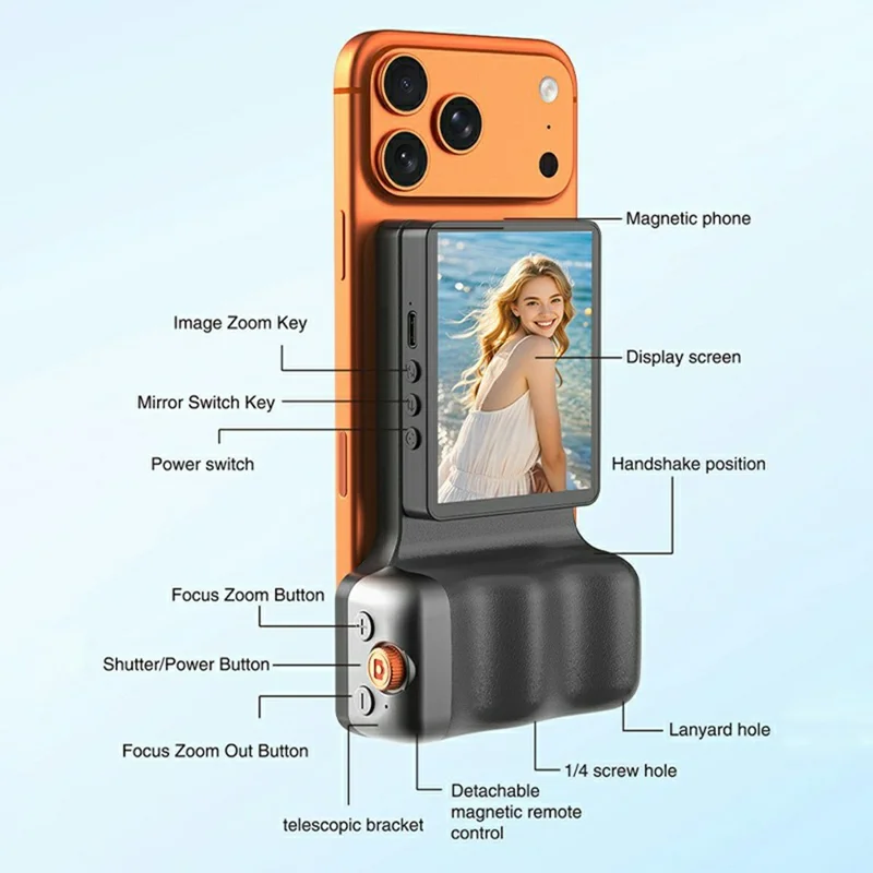 CL13 2.8 inch Magnetic Camera Screen Assistant 240 x 320 Wireless Remote Zoom Shutter