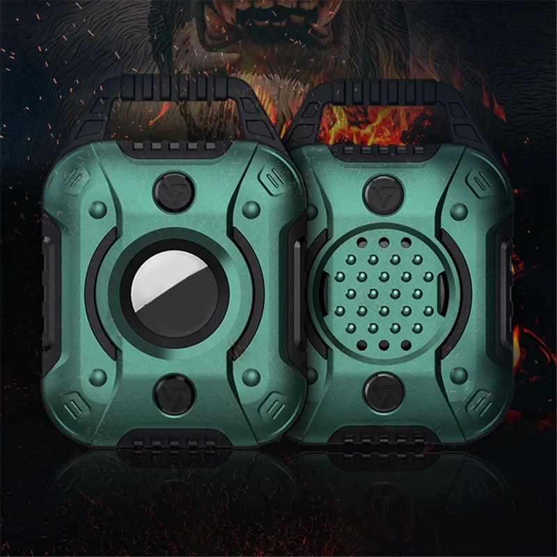 Custodia protettiva anti-graffio in TPU+PC per localizzatore Bluetooth Apple AirTag - Nero
