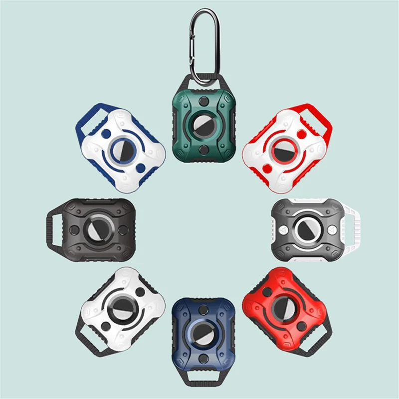 Custodia protettiva anti-graffio in TPU+PC per localizzatore Bluetooth Apple AirTag - Nero