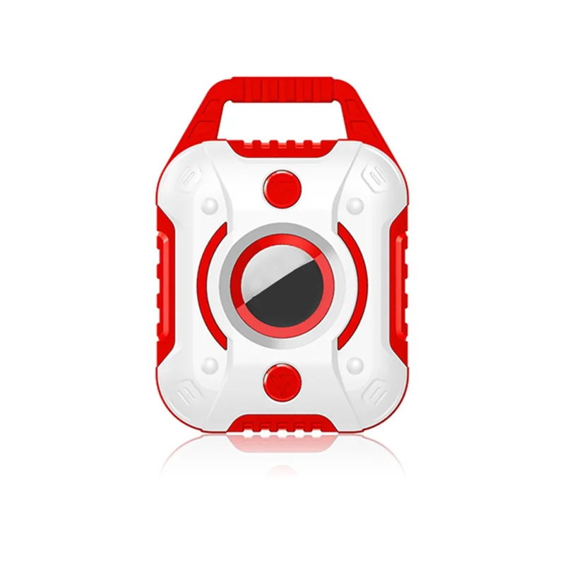 TPU+PC Anti-scratch Cover Protective Case for Apple AirTag Bluetooth-compatible Locator - Red/White
