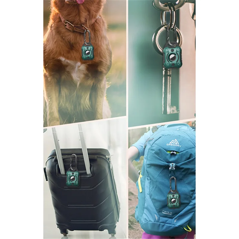 TPU+PC Anti-scratch Cover Protective Case for Apple AirTag Bluetooth-compatible Locator - Red/White