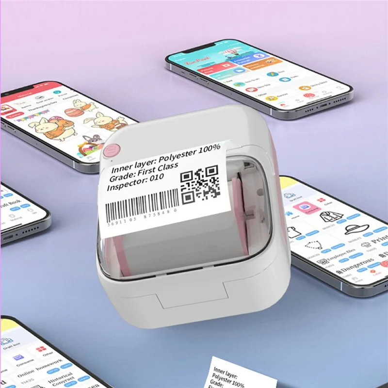 B3 Portable Wireless Bluetooth-compatible Tattoo Transfer Machine 200dpi Thermal Printer 1200mAh Type-C Charging Label Printer - Blue