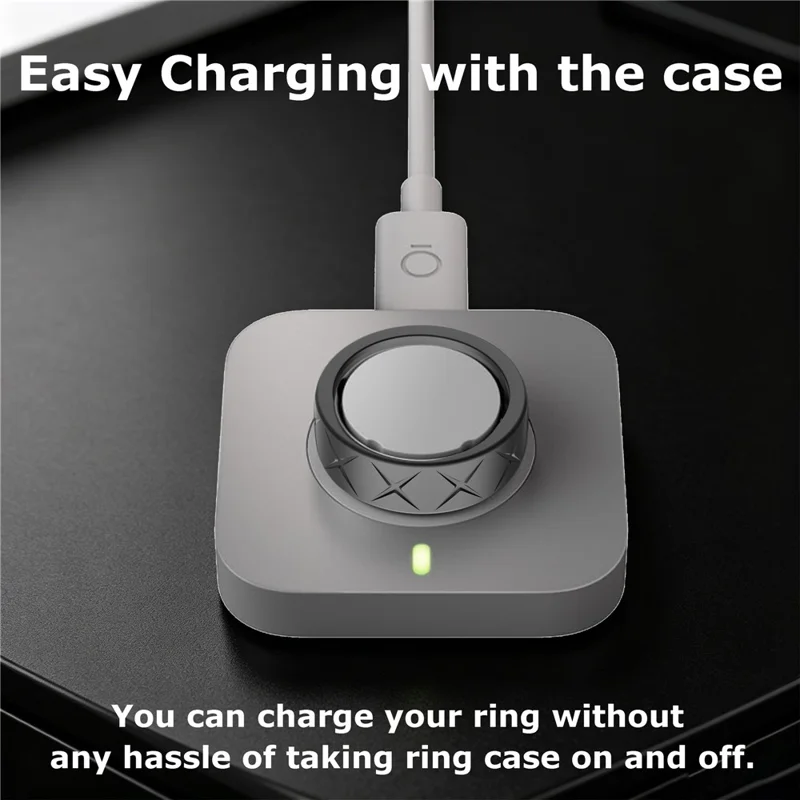 For Oura Ring 5 Silicone Ring Protector Anti Slip Shockproof Drop Resistant Scratch Resistant Case Cover - S Size  /  Grey