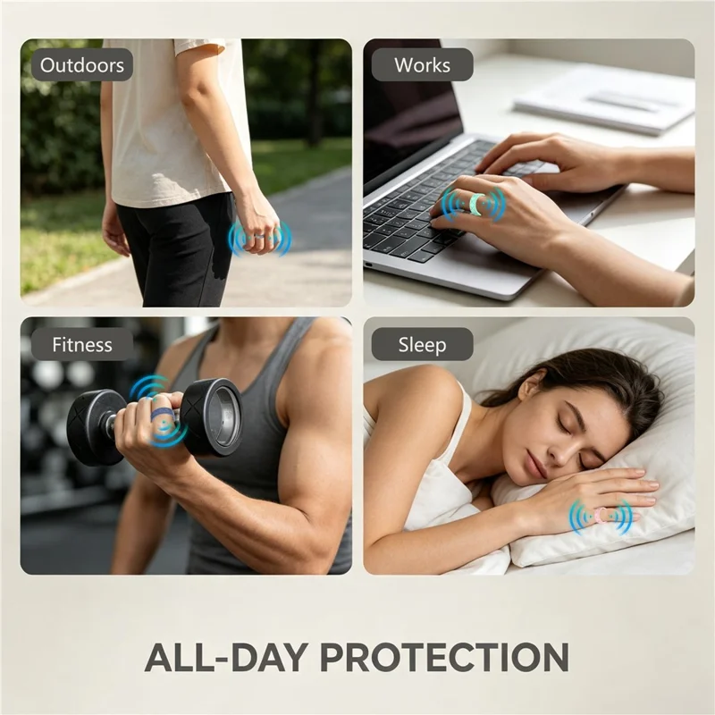 For Oura Ring 5 Silicone Ring Protector Anti Slip Shockproof Drop Resistant Scratch Resistant Case Cover - S Size  /  Grey