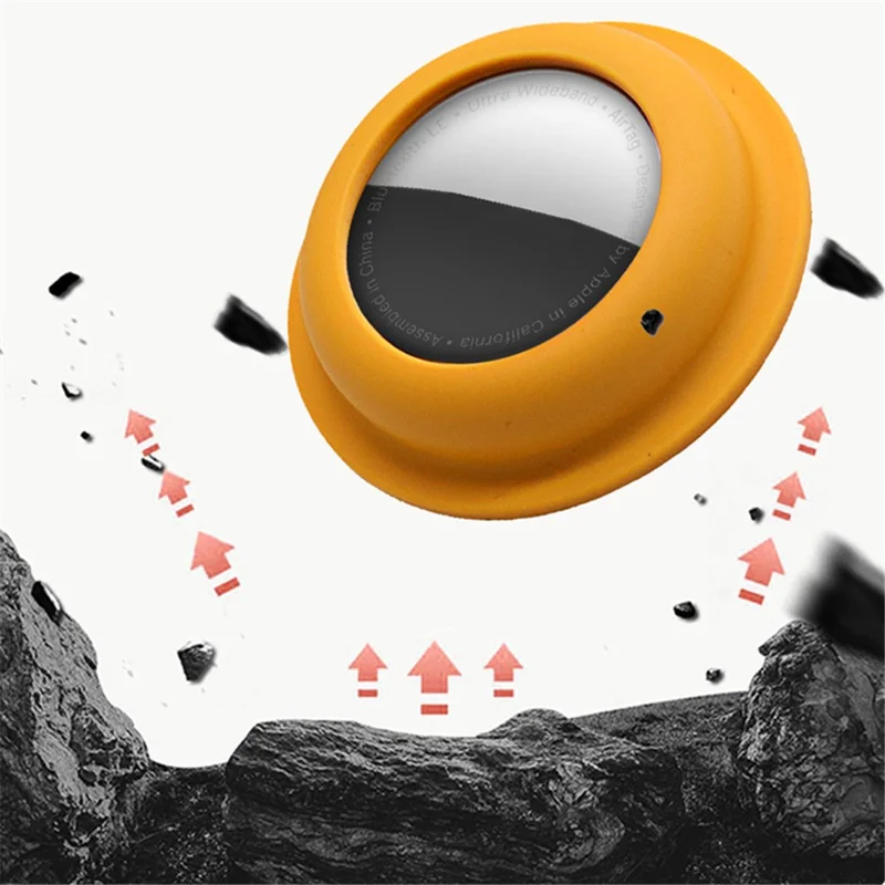 Custodia protettiva in silicone adesiva compatibile Bluetooth Anti-lost per Apple AirTag - Verde luminoso