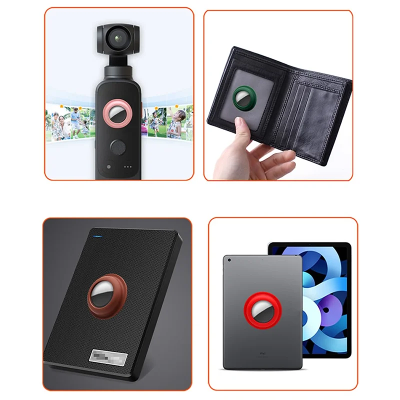 Custodia protettiva in silicone adesiva compatibile Bluetooth Anti-lost per Apple AirTag - Verde luminoso