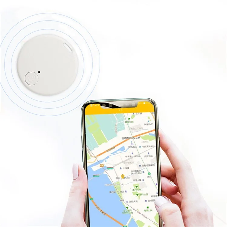 Y-02 Portable Bluetooth-compatible 5.0 Smart Tag Anti-Lost Tracker Wireless Key Tracker Round GPS Locator - Pink