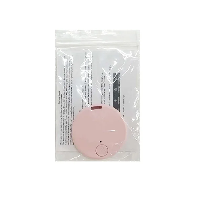 Y-02 Portable Bluetooth-compatible 5.0 Smart Tag Anti-Lost Tracker Wireless Key Tracker Round GPS Locator - Pink