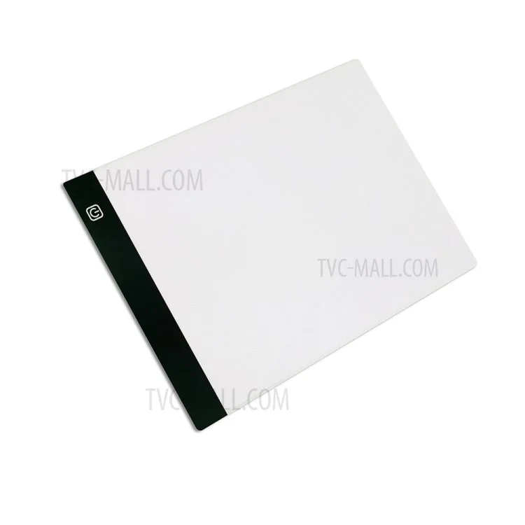 A4-F-T LED Light Box Copy Board USB Powered Adjustable Brightness Tracing Sketching Pad (335x233mm) - Stepless Dimmable