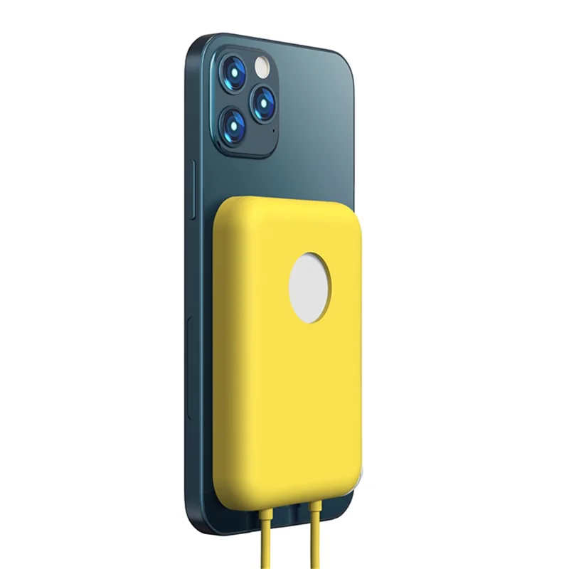 Solid Color Silicone Protective Cover Case for Apple Compatible with MagSafe External Battery Magnetic Charger - Blackish Green