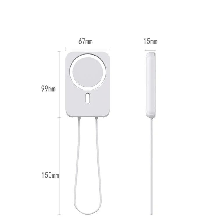 Rüstungsstil Silikongehäuse Mantel Schutzabdeckung Für Apple Magsafe Externes Batterie Magnetische Ladegerät - Weiß