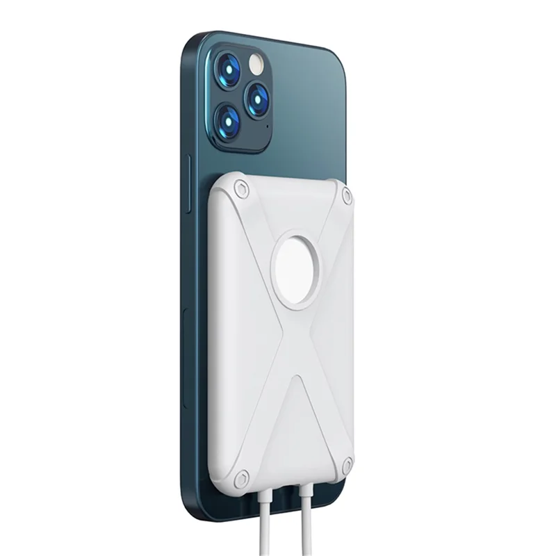 Armor Style Silicone Case Shell Protective Cover Compatible with MagSafe External Battery Magnetic Charger - Yellow