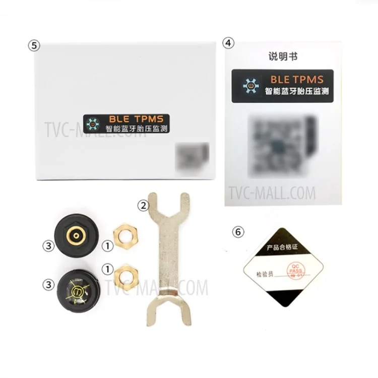 TPMS Moto di Pressione Dei Pneumatici Bluetooth Sensori di Monitoraggio App Visualizza il Rilevatore di Pressione Dei Pneumatici Esterna