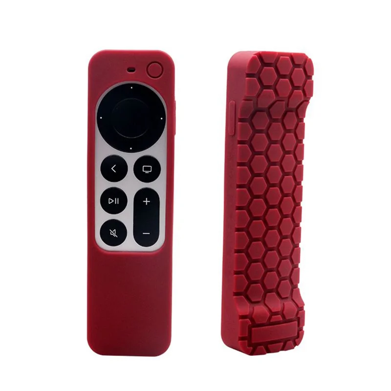 Anti-Drop-Fernbedienung Silikon-Schutzhülsenabdeckung Für Apple TV HD / 4K - Weinrot