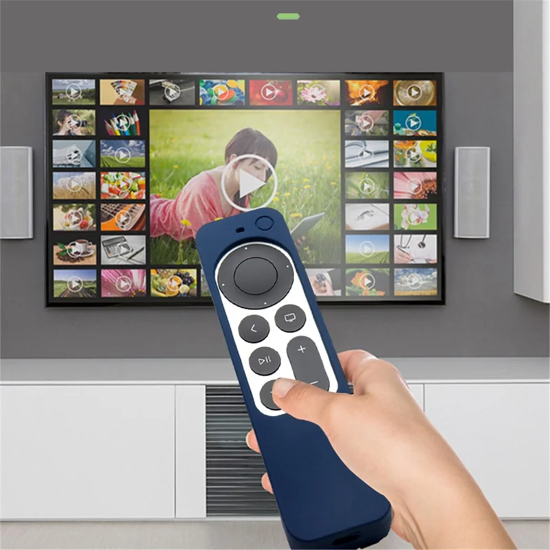 Anti-Drop-Fernbedienung Silikon-Schutzhülsenabdeckung Für Apple TV HD / 4K - Weinrot