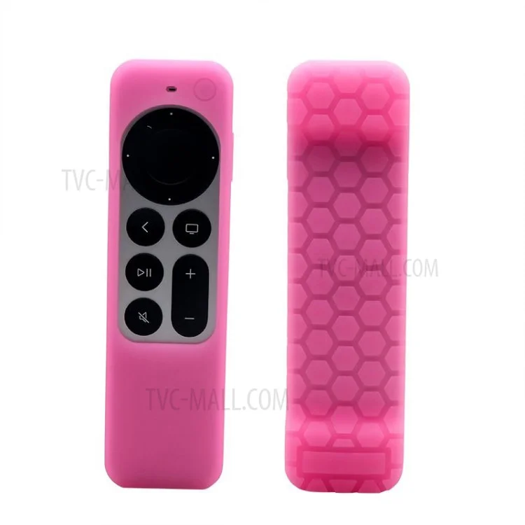 Anti-drop Remote Controller Silicone Protective Sleeve Cover for Apple TV HD/4K - Luminous Pink