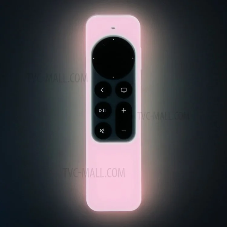 Anti-drop Remote Controller Silicone Protective Sleeve Cover for Apple TV HD/4K - Luminous Pink