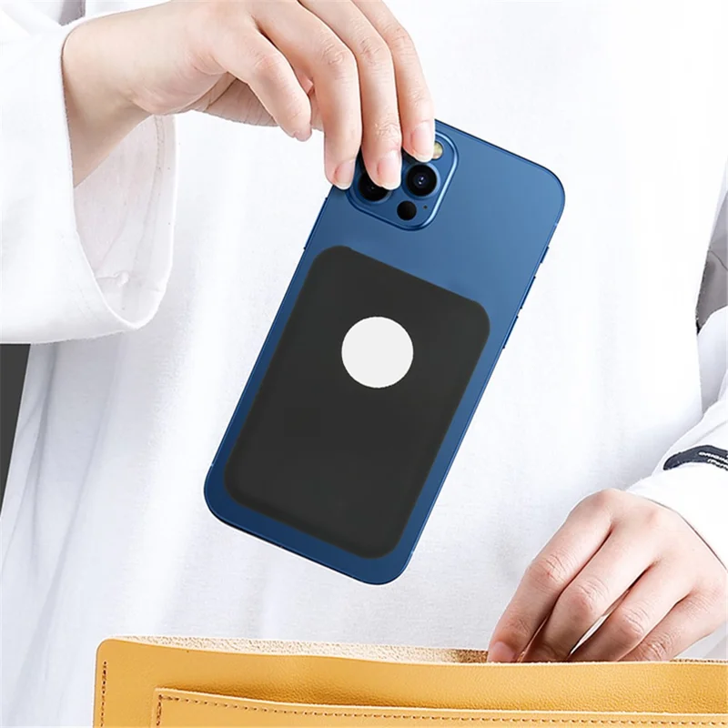 Silicone Anti-slip Anti-drop Protective Cover Case for Apple Compatible with MagSafe External Battery Magnetic Charger - Black