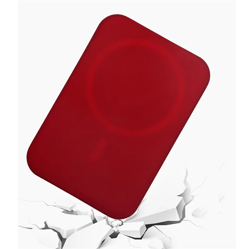 Silicone Anti-slip Anti-drop Protective Cover Case for Apple Compatible with MagSafe External Battery Magnetic Charger - Orange