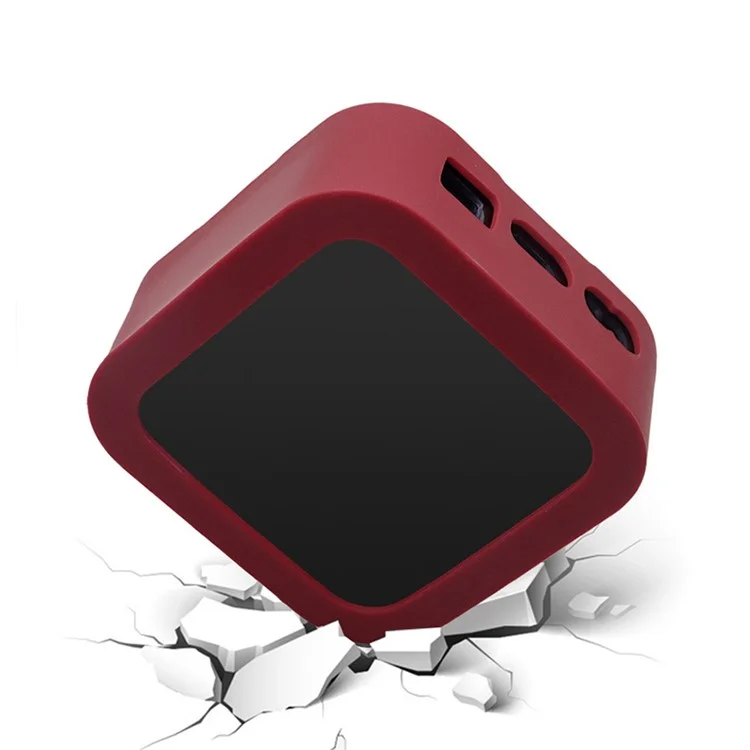 2 piezas/juego Cubierta protectora de silicona blanda anti-caída para Apple TV 4K 2021 - Negro 
