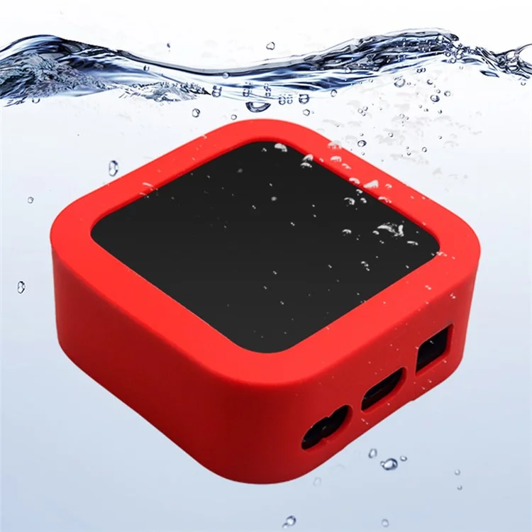 2 piezas/juego Cubierta protectora de silicona blanda anti-caída para Apple TV 4K 2021 - Negro 