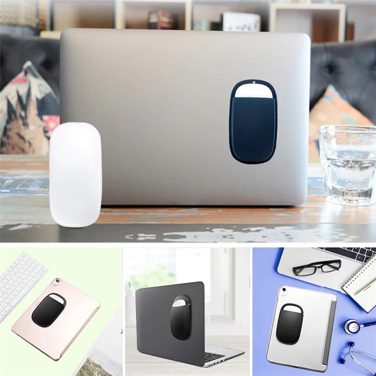 Wireless Mouse Adhesive Soft Silicone Protective Cover Case for Apple Magic Mouse 1/2 - Purple