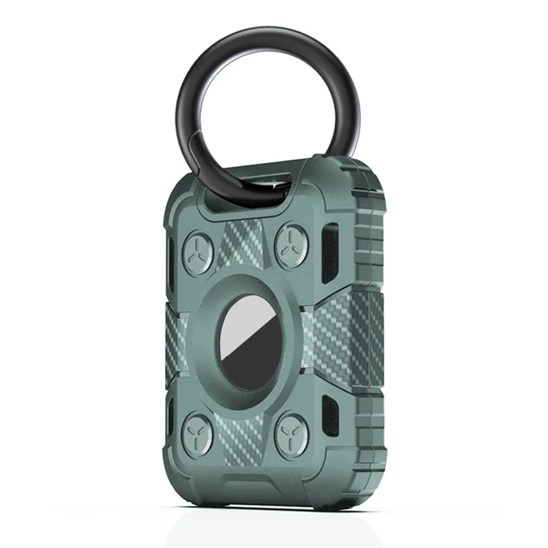 TPU Skin Armor Protective Case Anti-Lost Device with Ring Buckle for Apple AirTag Bluetooth-compatible Locator - Grey