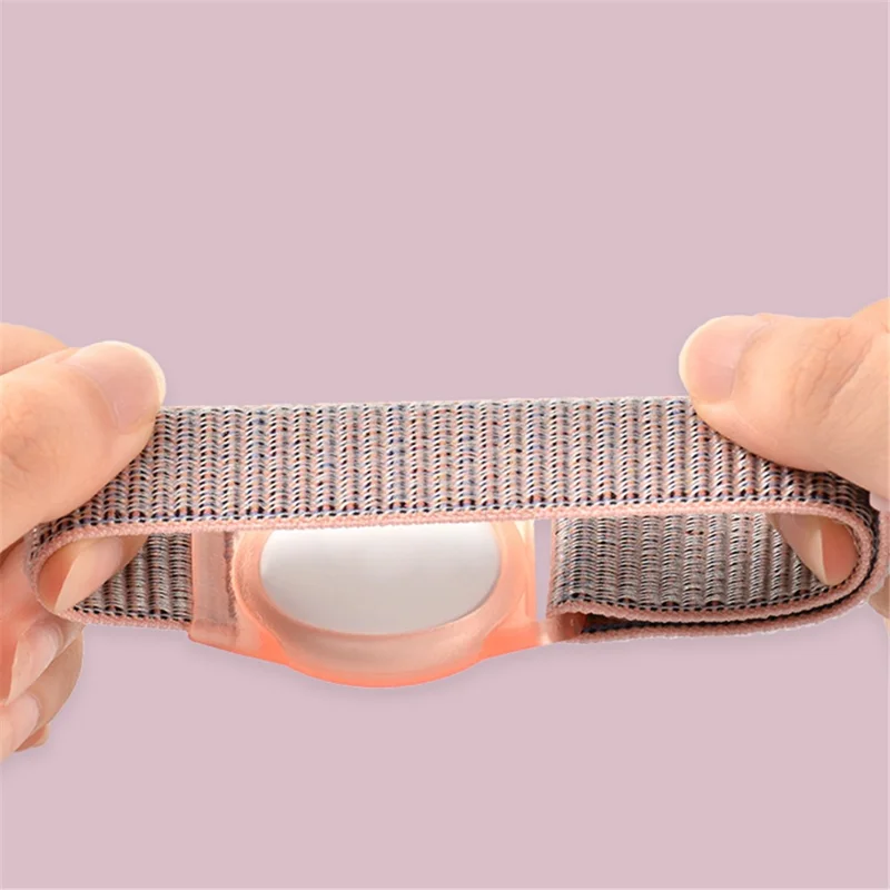 For Apple AirTag Tracker Anti-Lost TPU Protective Case Watch Band Design Loop Nylon Bracelet Strap - Seven Colors/S