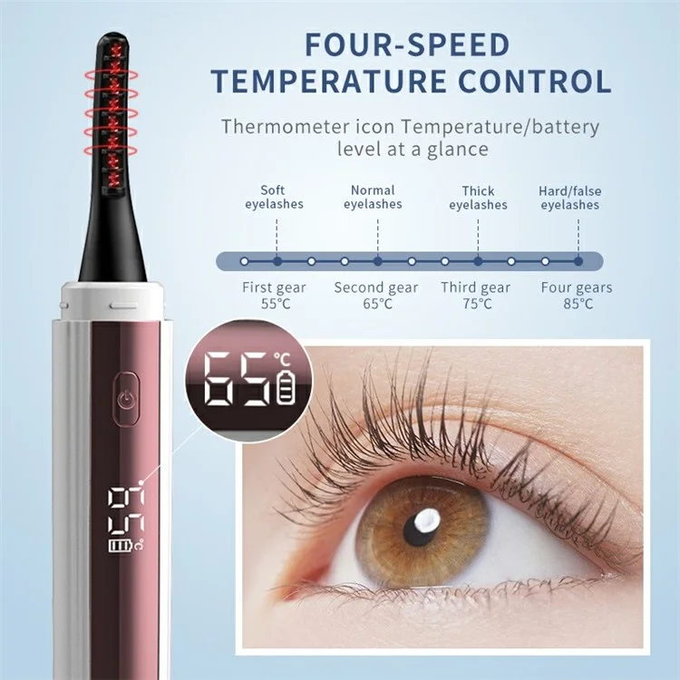 Kekesu K-cu-s23 Curler Chauffé Curler Type-C Type-C Rechargette Ceelles Électriqu - le Noir