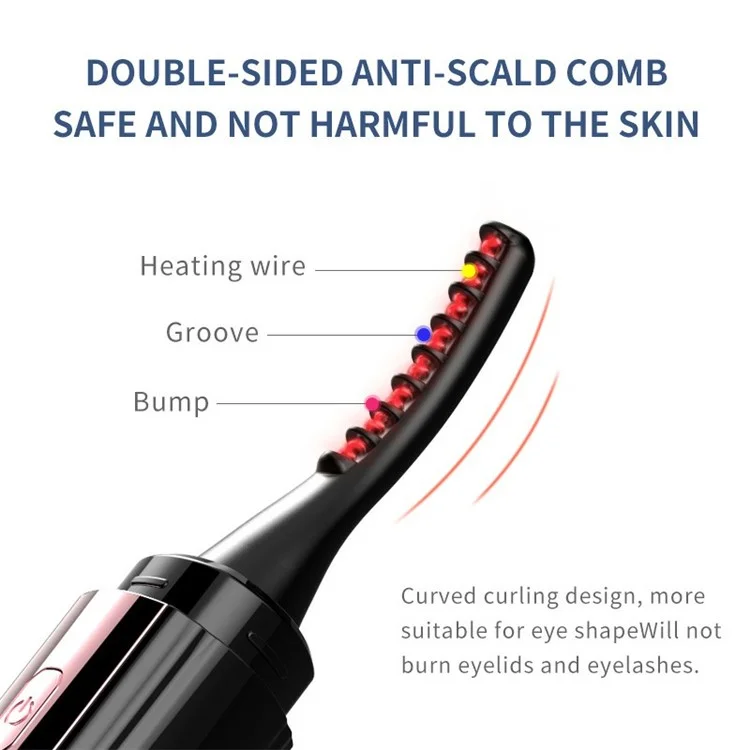 Kekesu K-cu-s23 Curler Chauffé Curler Type-C Type-C Rechargette Ceelles Électriqu - le Noir