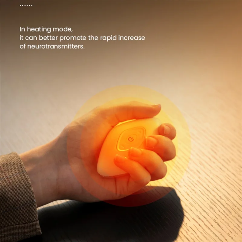 HE-M004 Micro-current Sleep Aid Device Handheld Anxiety Relief Items Intelligent Hypnosis Tool Massager Gift USB Rechargeable Relaxer for Adults - Silver / White