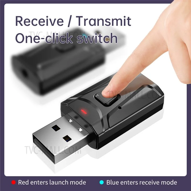 T18 USB Bluetooth 5.0 Audio Receiver Transmitter 4 in 1 Mini 3.5mm Jack AUX RCA Stereo Music Wireless Adapter for TV Car