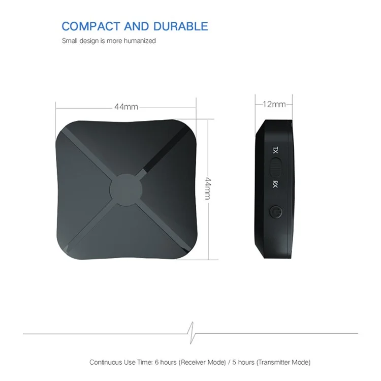 KN319 2 in 1 Bluetooth-compatible Receiver Transmitter 3.5mm AUX Bluetooth-compatible Audio Adapter TV Computer Audio Wireless Receiver