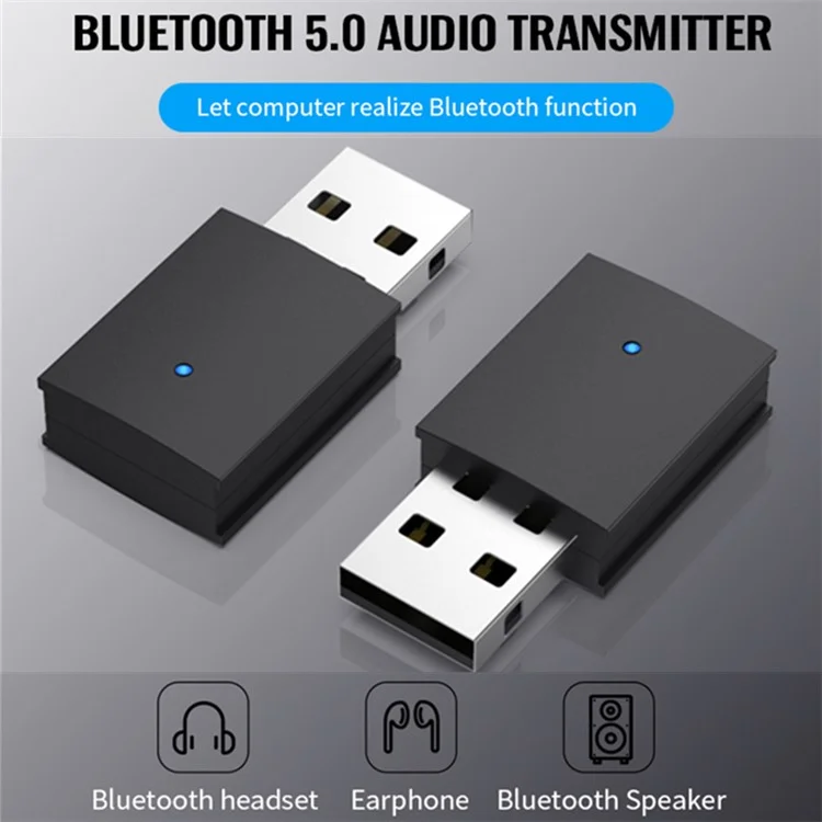 A4 5.0 Bluetooth-compatible Transmitter Desktop Computers USB Bluetooth-compatible Adapter for Bluetooth-compatible Headset Earbuds Speaker