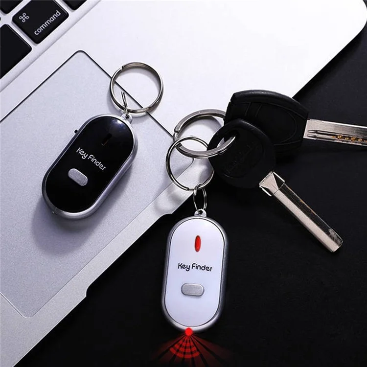 Wireless Smart Key Finder Anti-lost Portable Keychain Tracker Lightweight Item Locator - White