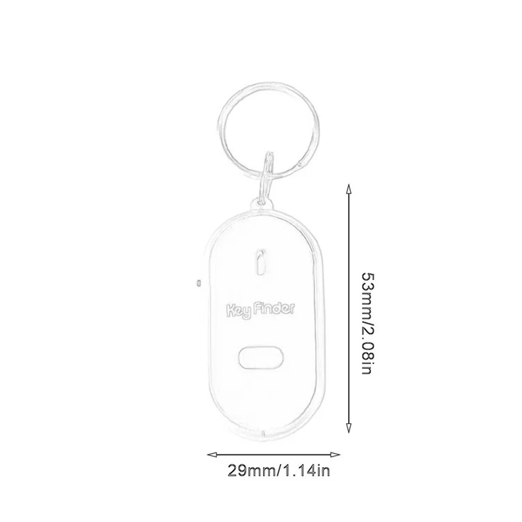 Wireless Smart Key Finder Anti-lost Portable Keychain Tracker Lightweight Item Locator - White