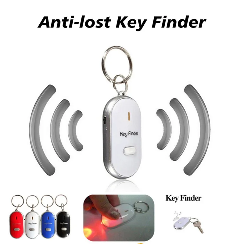Wireless Smart Key Finder Anti-lost Portable Keychain Tracker Lightweight Item Locator - Red