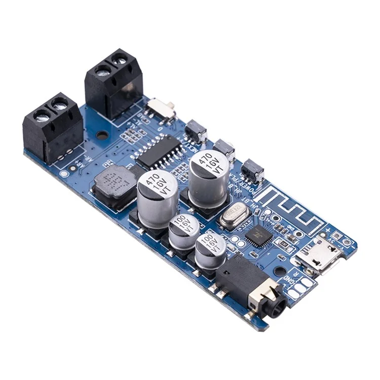Bluetooth 5.0 Amplificador de Potência Módulo de Tocador de Música Sem Fio Estéreo - Azul