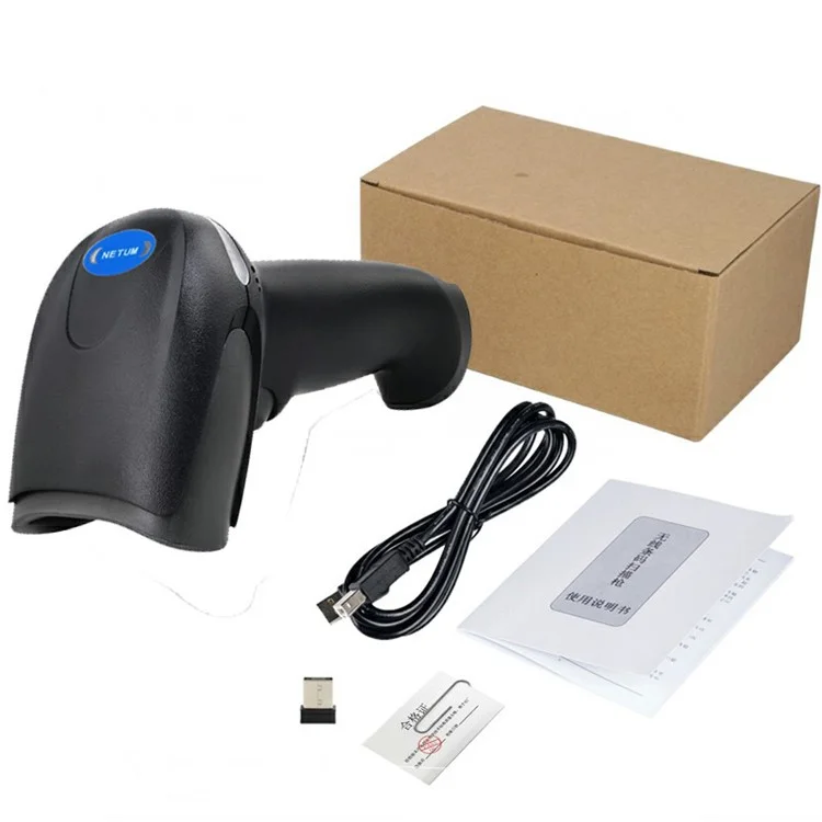 NTEUM F1900 Sem Fio Código de Barra de Luz Vermelha Scanner Leitor de Handheld Scanner de Código de Barras Portátil Para Armazéns de Lojas